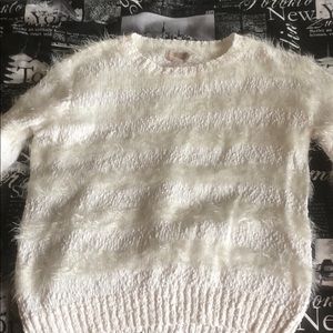 Fuzzy white sweater